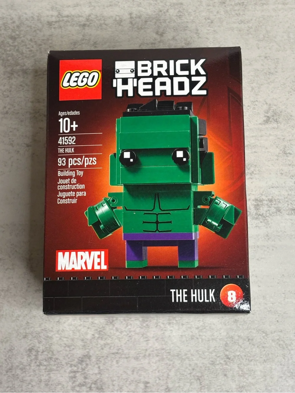 Lego Marvel BrickHeadz The Hulk Set (#41592)